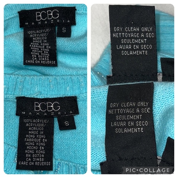 BCBG MAXAZRIA Light Blue Cardigan Sweater Set Size Small - Picture 7 of 8